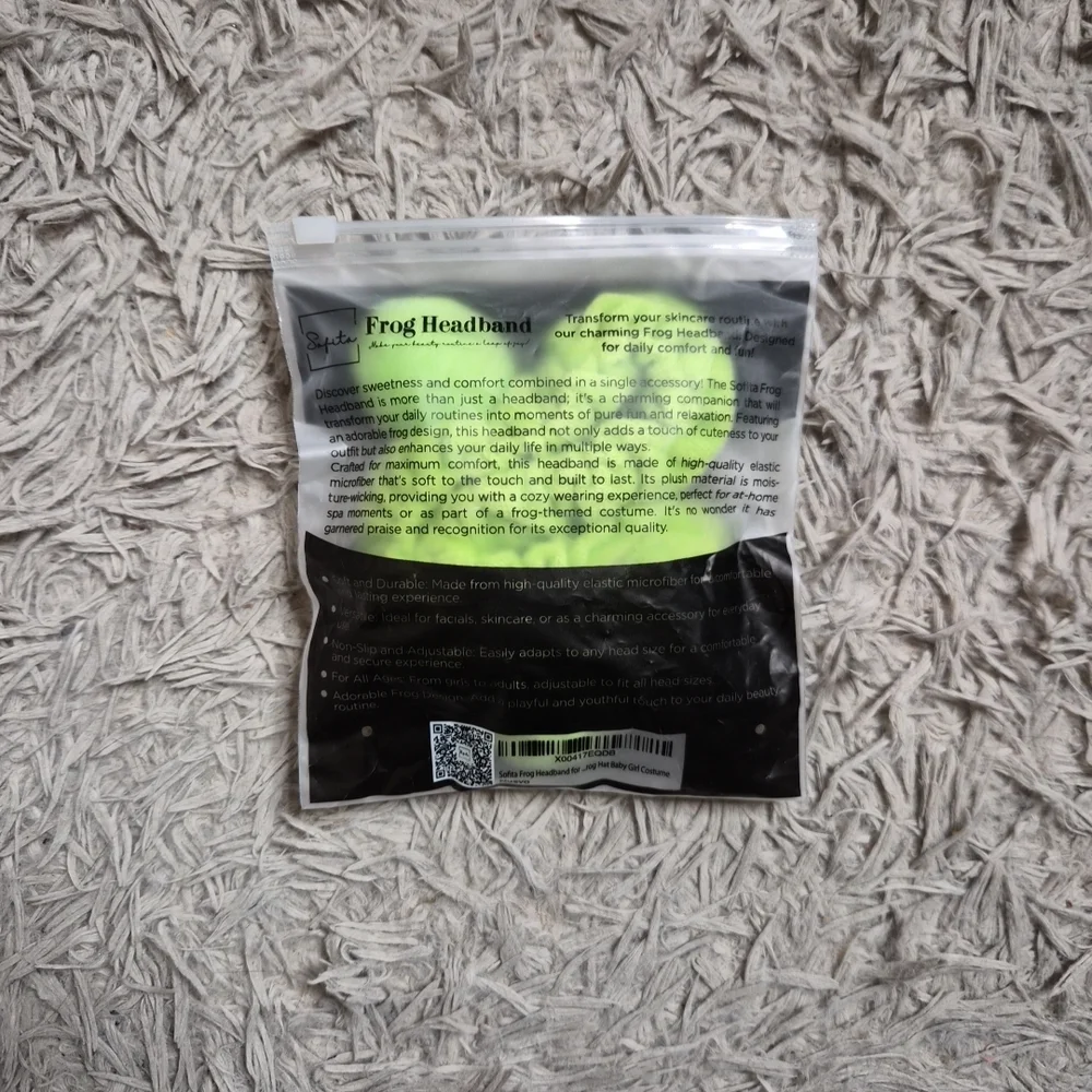 Sofita Frog Headband Face Wash Shower Makeup Prep Yoga Festival Kawaii Twee New